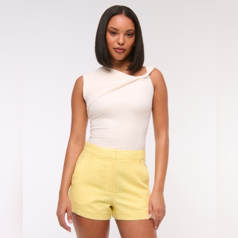 NEW Abercrombie & Fitch Sloane Tailored Linen-Blend Short